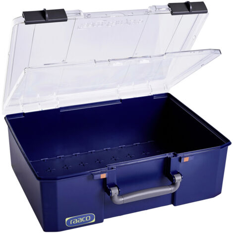 raaco 147255  Kleinteilebehälter CarryLite 150 5x10-0/DL  (B x H x T) 413 x 148 x 330 mm Blau 1 St.