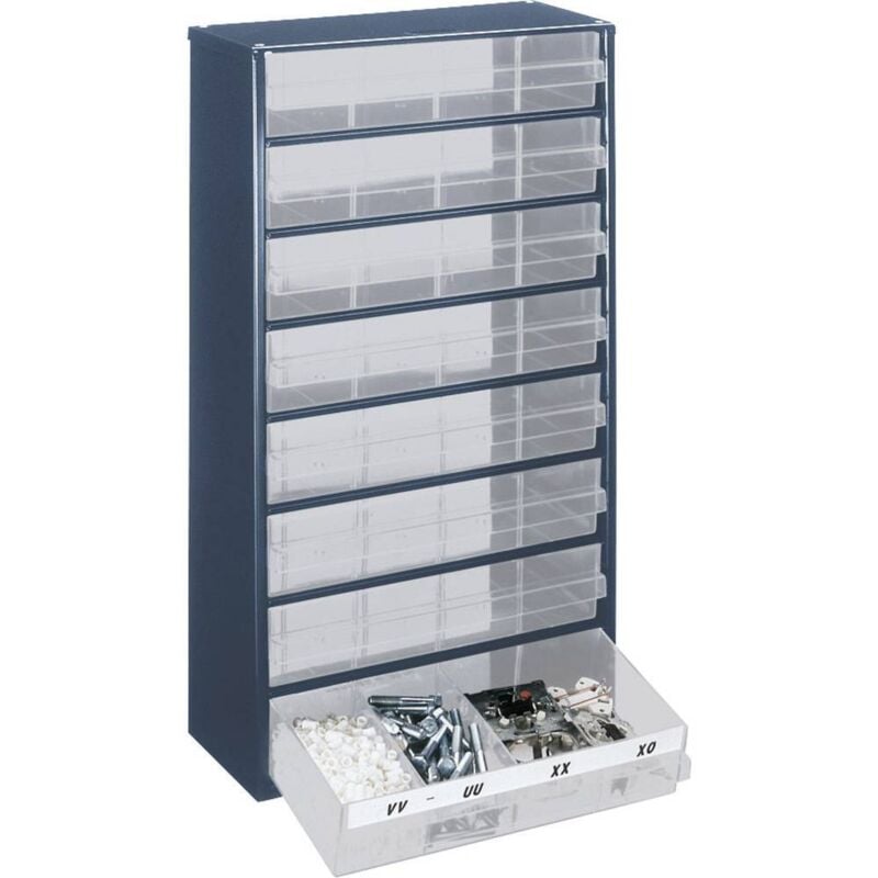 1208-03 Armoire à tiroirs (l x l x h) 306 x 150 x 552 mm Nombre de compartiments: 8 Contenu 1 pc(s) - Raaco