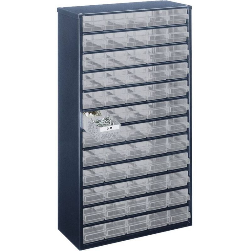 1260-00 Armoire à tiroirs (l x l x h) 306 x 150 x 552 mm Nombre de compartiments: 60 Contenu 1 pc(s) - Raaco