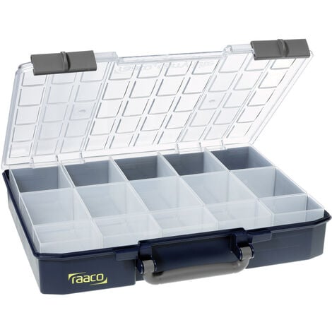 raaco CarryLite 80 5x10-15 Sortimentskoffer (B x H x T) 413 x 79 x 330 mm Anzahl Fächer: 15   Inhalt