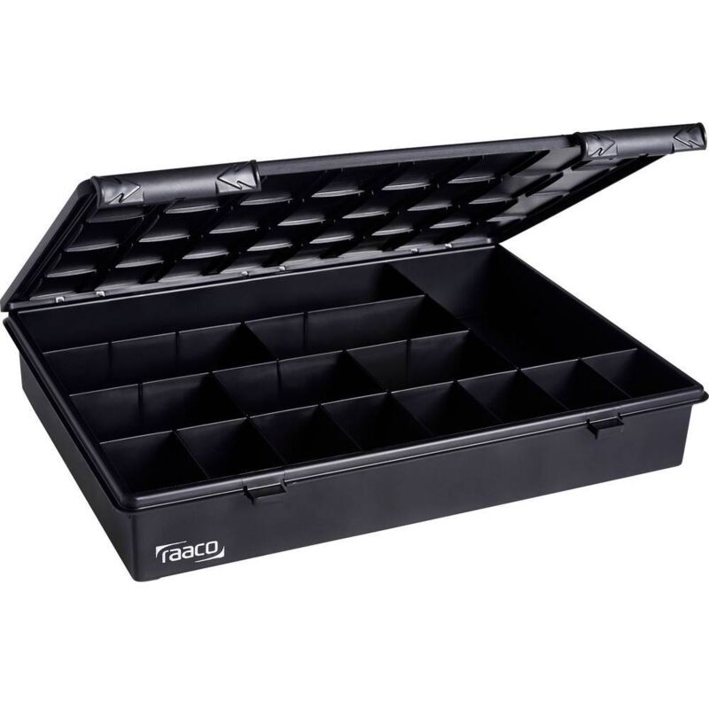 Antistatique (esd) Raaco esd Assorter 4-15 Mallette de rangement (l x l x h) 338 x 260 x 57 mm Nombre de compartiments: