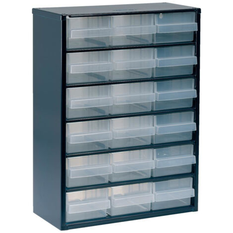 Raaco Schubladenmagazin mit 18 Laden Typ 150-02 blau