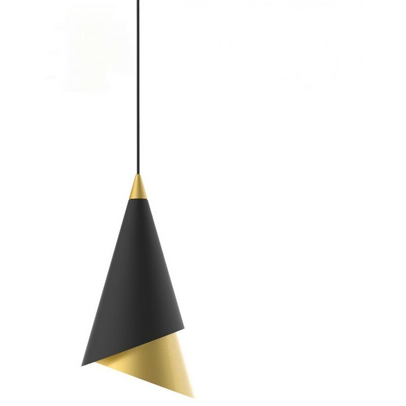 Italux - Raalto - Modern led Hanging Pendant Black, Gold, Warm White 3000K 290lm