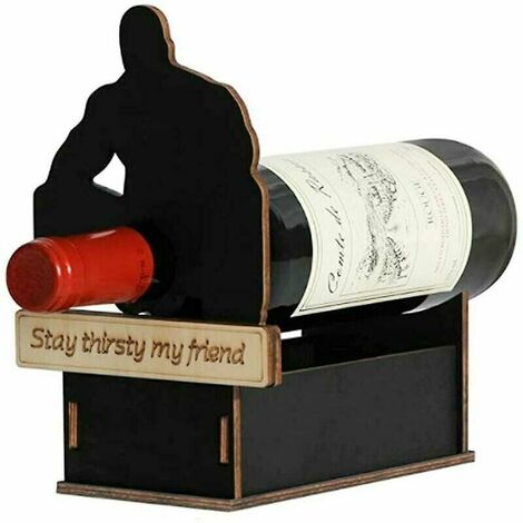 Buruis Casier à vin de comptoir pour 6 bouteilles – Support à vin pour  stockage de vin rouge et blanc – Support à vin autonome en métal –