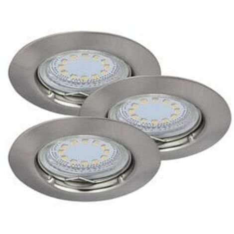 Rabalux Lite set 3 faretti tondi da incasso GU10 cromo