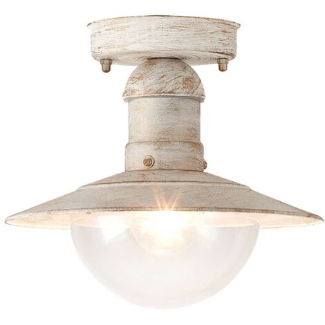 Rabalux Oslo - Lampada a sospensione da esterno, Metallo Plastica, bianco anticato, 24 x 24 x 21,5 cm, E27