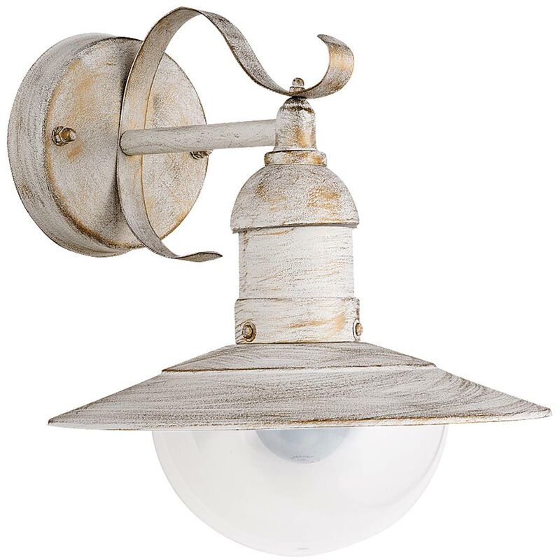 Image of Lampada da parete esterna della luce Oslo metallo plastica AntiqueWhite l: 28 cm b: 24cm h: 28 cm IP44