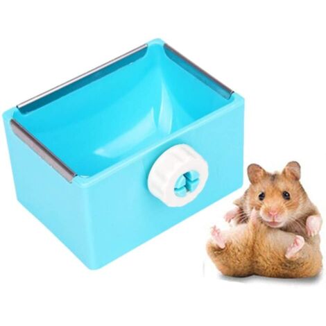 Rabbit Bowl Hay Rack Pet Rabbit Feeder Bowls Rabbit Hay Holder Rabbit Food Dispenser Blue