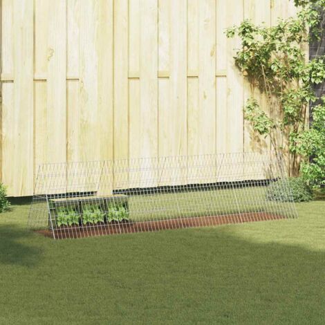Rabbit Cage Silver 215 x 55 x 55 cm Galvanised Steel vidaXL