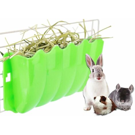 Rabbit Hay Rack High Quality Plastic Hay Rack Detachable And Easy To Clean Hay Rack To Keep The Cage Area Clean Green
