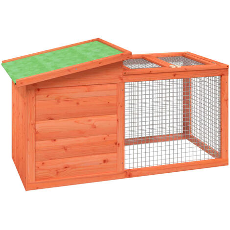 Rabbit Hutch Brown 100.5x54x55 cm Solid Wood Pine vidaXL