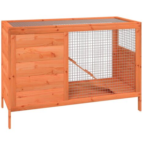 Rabbit Hutch Brown 103x44x69.5 cm Solid Wood Pine vidaXL