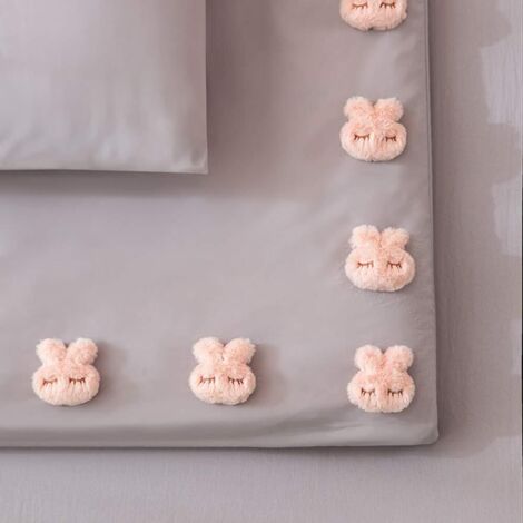 Rabbit Shaped Bed Sheet Clips, Non-Slip Fitted Quilt Sheet Holder Clip, Bed Sheet Clips Set, Socks Mattress Fixing Fixer (Gray 16pcs)