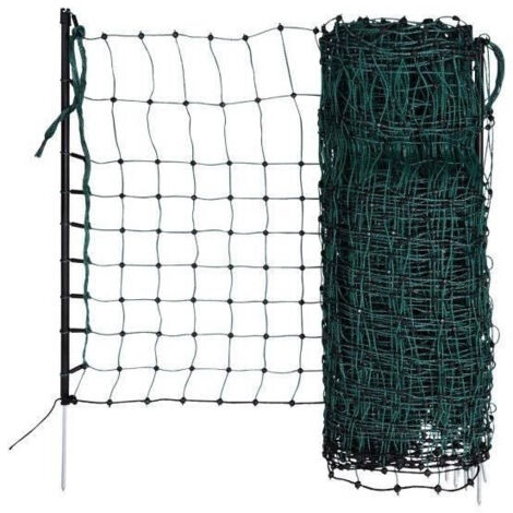 Filet RabbitNet KERBL 25 m – Protection électrifiable pour lapins – PVC résistant aux intempéries – Installation facile avec piquets robustes – Ako Agrartechnik