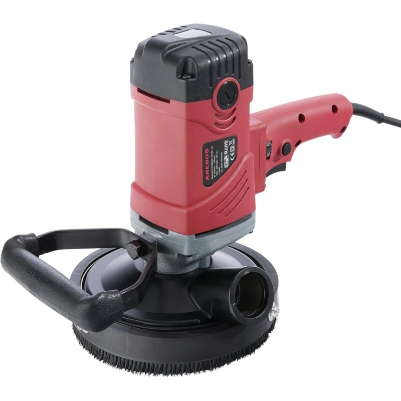 Arebos - Ponceuse à Beton Rabot fraiseuse a Beton 1500 w avec les Accessoires réglable en hauteur
