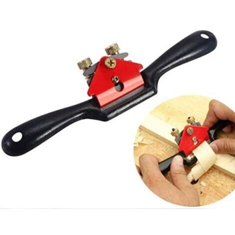 Rabot à rayon réglable pour le travail du bois, avec lame plate en métal commun et 23,6 cm (9,3 pouces), rabot à main, outils à main
