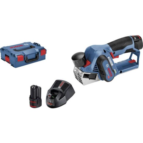 Rabot BOSCH GHO 12V20 Professional - 2 batteries 3.0Ah Li-Ion, chargeur, coffret - Avec 2 fers de rabot - 06015A7001