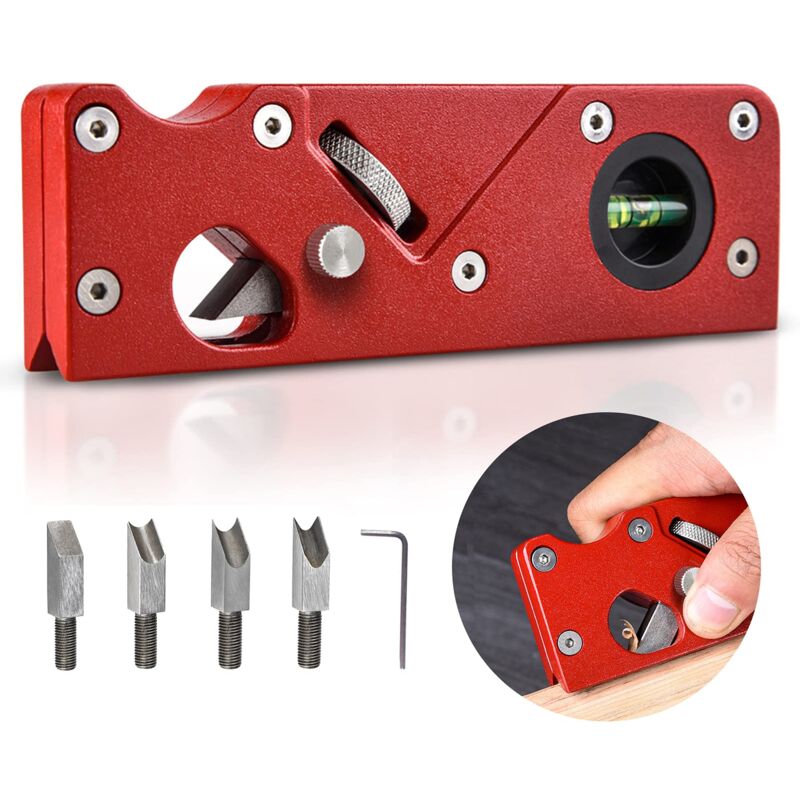 Jusch - Rabot d'angle pour le Travail du Bois, Rabot à Chanfreiner Biseau à 45 Degrés, Chanfreinage, Rabot à Main en Bois pour le Travail du