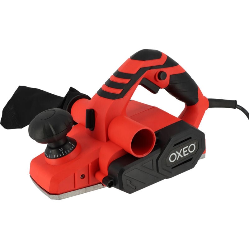Oxeo - Rabot électrique 900W livré avec 1 sac à poussières - Largeur de rabotage 82mm - Profondeur de feuillure maxi : 11mm