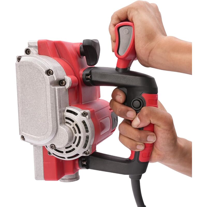 Rabot mural électrique - Puissance : 1000 w - Avec câble - Ponceuse manuelle pour murs en béton, murs en stuc, murs de mastic gris, etc. - Noir et