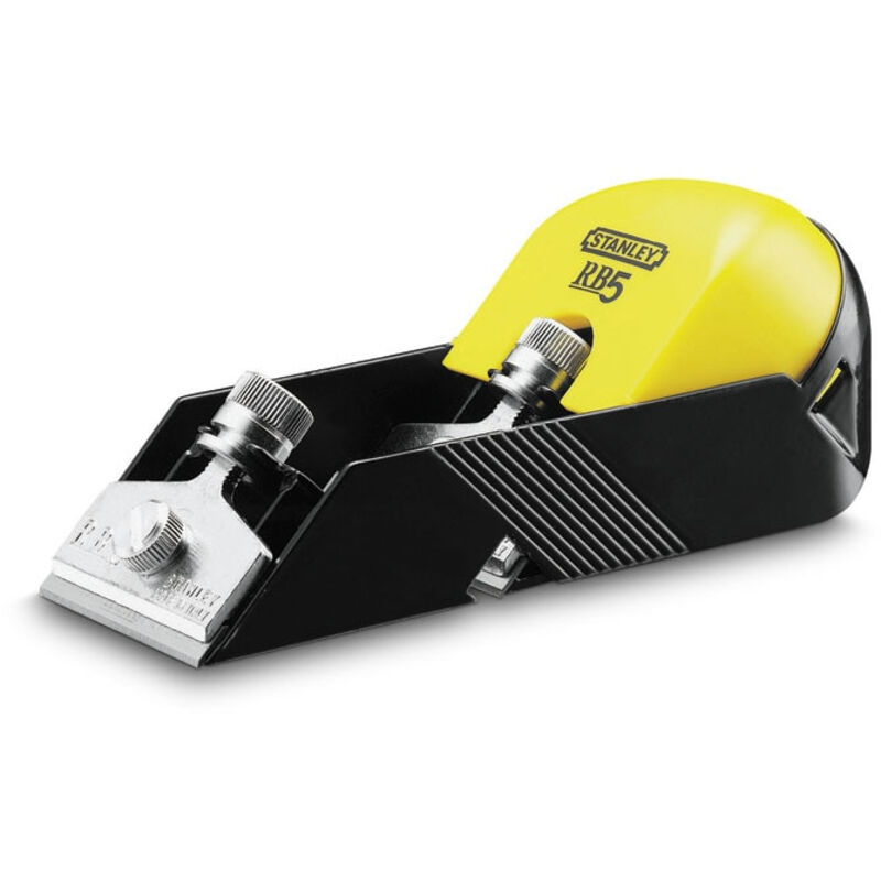 Stanley – Rabot à main métallique 150mm – Lames interchangeables en acier – Réglage de profondeur – Pour grain fin et travail contrôlé