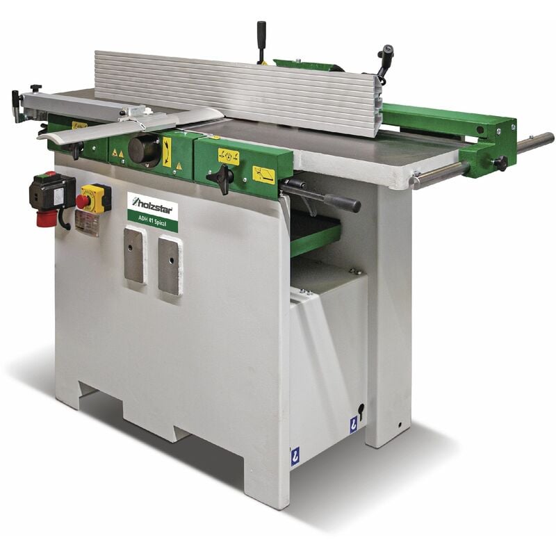 Holzstar - Raboteuse dégauchisseuse 410 arbre hélicoïdal avec 66 plaquettes carbures 5,5 kW 400V ADH41 spiral 400V