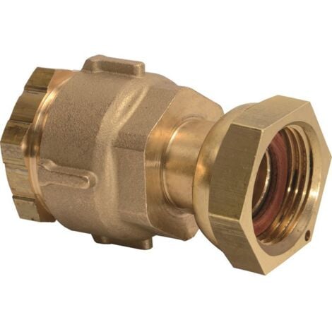 Raccord PE droit à écrou prisonnier à serrage - F 3/4' - diamètre 25 mm - Rexuo - Huot