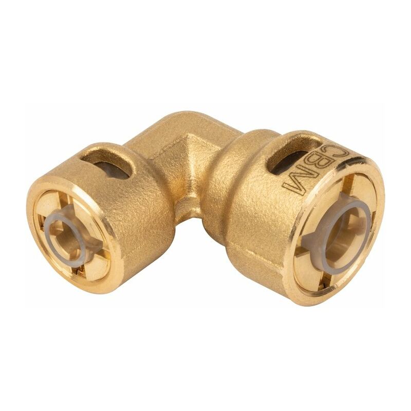 Besoin D'habitat - Raccord rapide frigorifique avec réduction coudé 90° à pression - Femelle 1/4' femelle 3/8'