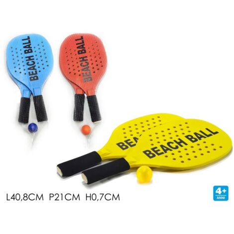 RACCHETTE BEACH BALL LEGNO C/PALLA 3 ASS.