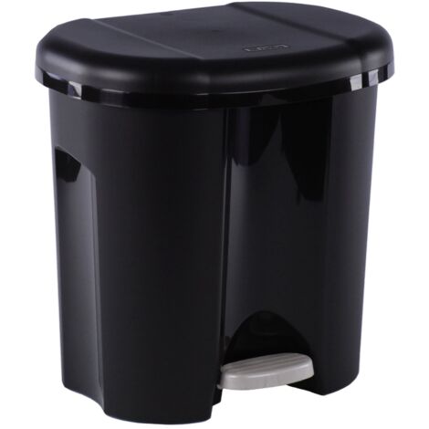 Raccoglitore di scarti a tre scomparti DUO 2x10l B320xH405mm Nero opaco