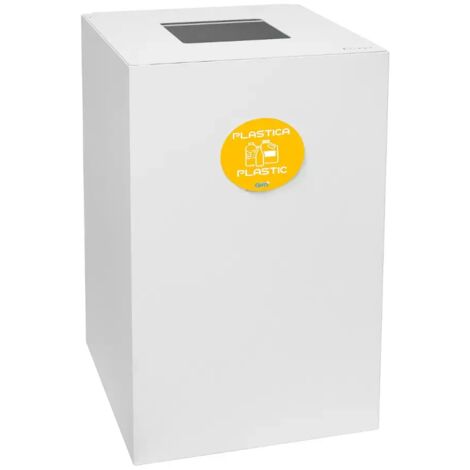 Raccoglitore differenziata 100 litri acciaio bianco