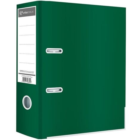 Raccoglitore INTERDRUK A4 75 mm - verde scuro, copertina lucida