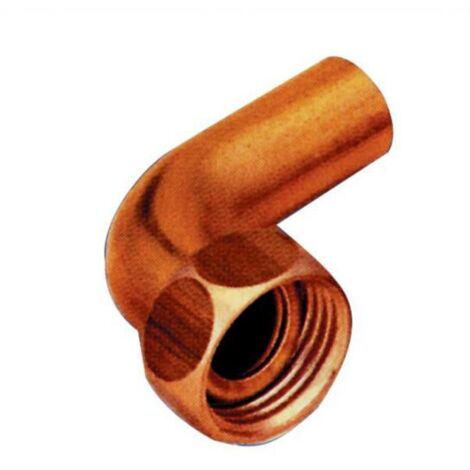 raccord 2 pièces coudé en laiton - femelle 15 x 21 vers femelle 16 mm - sachet de 2