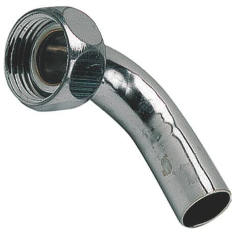 RACCORD 2 PIECES COUDE LAITON CHROME