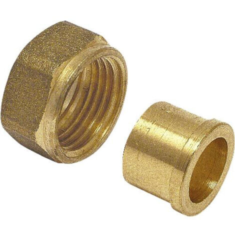 Raccord 2 pieces douille laiton femelle 1"1/4 pour tube cuivre ø 28