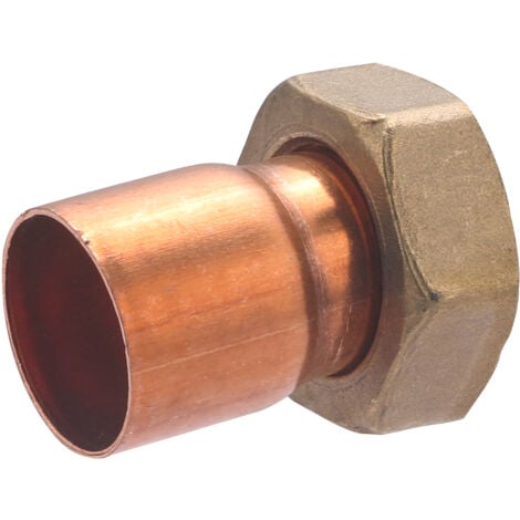 Raccord Cuivre Droit à Souder Sur Tube 10 - Ecrou Tournant 12/17