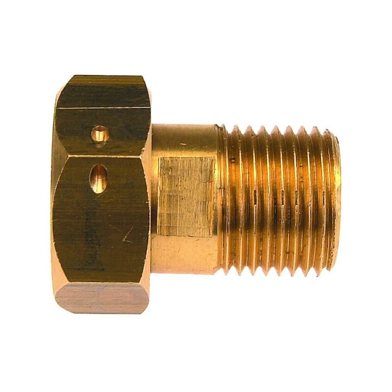 Raccord de compteur laiton avec plats - 1'1/2 - 1'1/4 - dumont