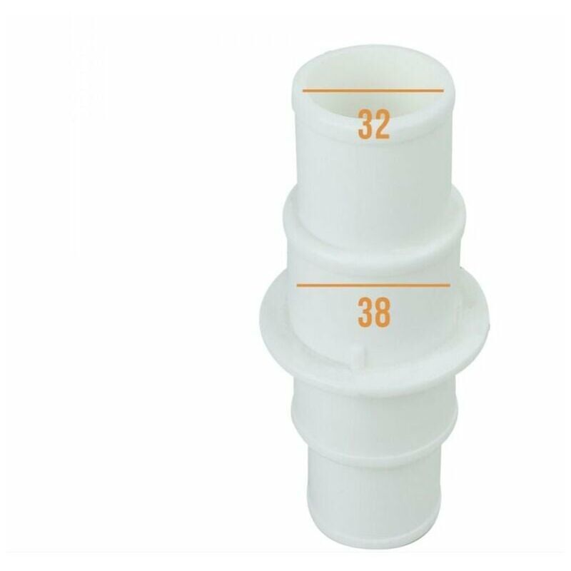 Debuns - raccord 32/32, 38/38, 32/38 pour tuyau flottant de pisicne - Blanc 2pcs