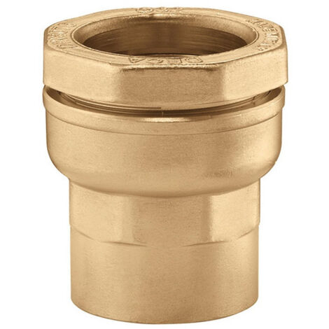 Raccord à Compression Droit Mâle En Laiton - 32 Mm X 1'' - Pour Tube PE Eau Potable Ou Irrigation - Pression 25 Bar - Filetage BSPT - Certifié ACS