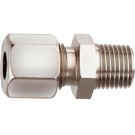 Raccord a bague coupante GEV 6 mm x R 3/8 conique.