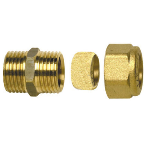 Raccord à bague droit M3/8 x tube 10mm (X 10) - DIFF
