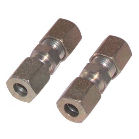 Raccord à bague droit tube 10mm x tube 10mm (X 2) - DIFF