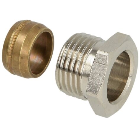Raccord à bague galvanisé diamètre 15 mm 1/2'' FM