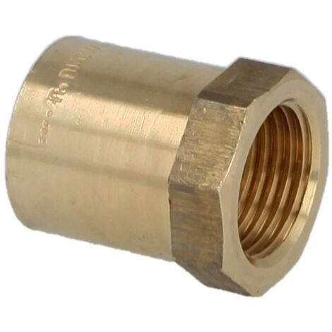 Raccord à braser laiton rouge manchon de transition 28 mm x 3/4’’ F/FF