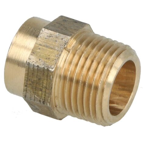 Raccord à braser laiton rouge nipple de transition 12 mm x 3/8’’ F/FM