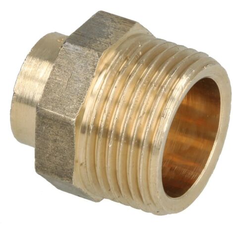 Raccord à braser laiton rouge nipple de transition 14 mm x 3/4’’ F/FM