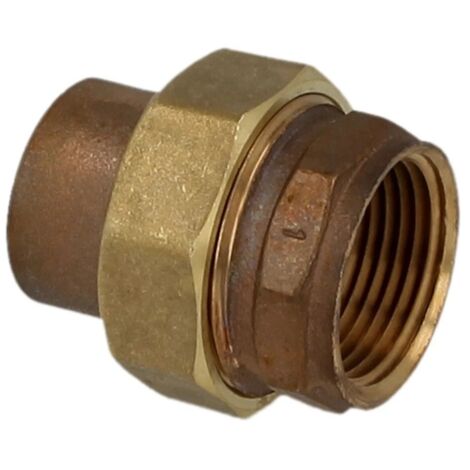 Raccord à braser laiton rouge raccord 15 mm x 1/2’’ F/FF étanchement plat