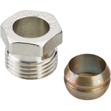 Raccord à compression CUIVRE 14/16 DN15 - Mâle 1/2"(15/21) pour corps de vanne Danfoss