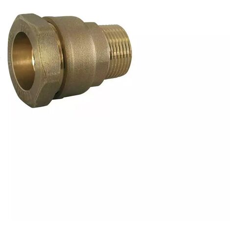 Raccord à compression droit male en laiton - Ø A: 40mm | Ø B: 1''1/2
