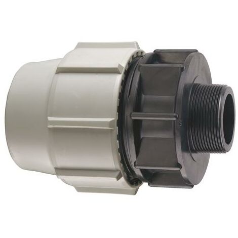Raccord à Compression Mâle 20/27 pour Tube PE e ø32 - Plasson